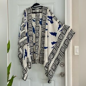 Diane Von Furstenberg tribal top silk blend